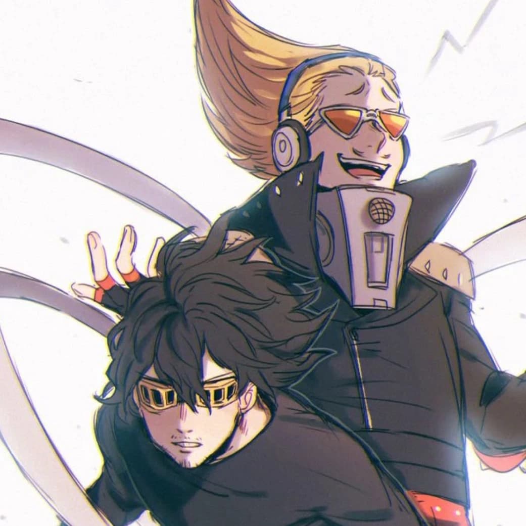 Thumbnail of Hizashi Yamada (Present Mic) and Shouta Aizawa (Eraserhead)