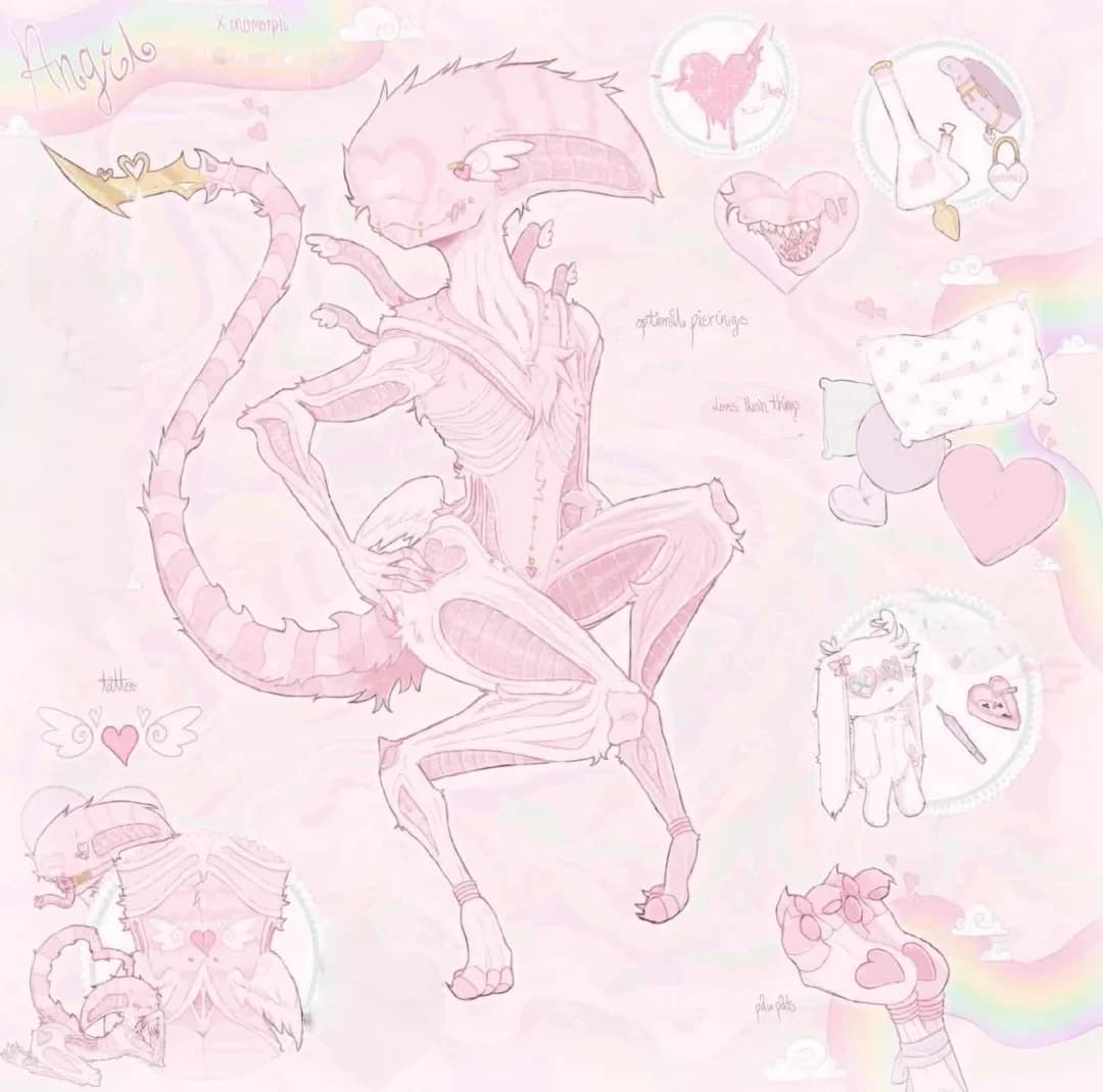Thumbnail of Angelina The Pink, Floofy Xenomorph.