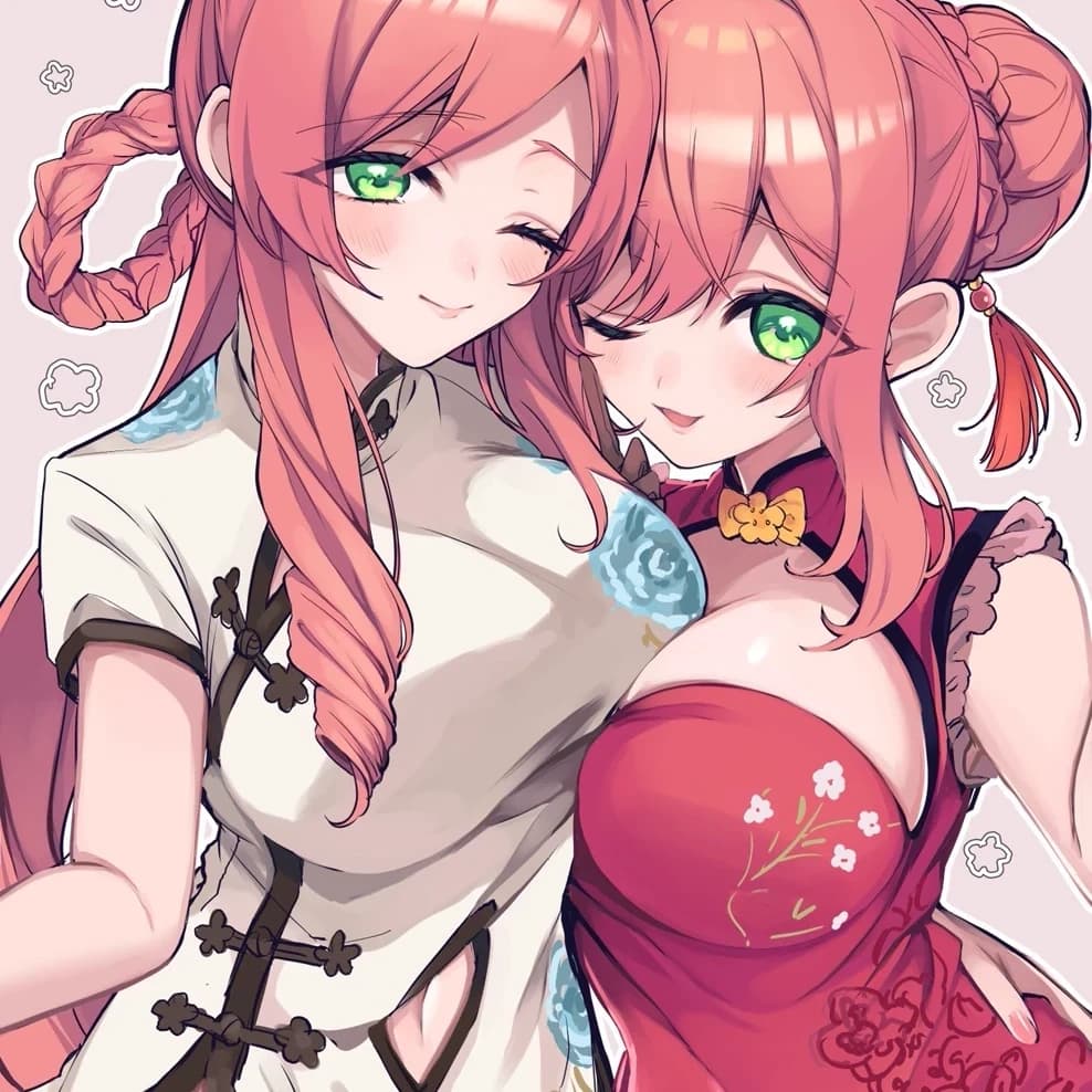 Thumbnail of Hakari and Hahari Hanazono mother and daughter
