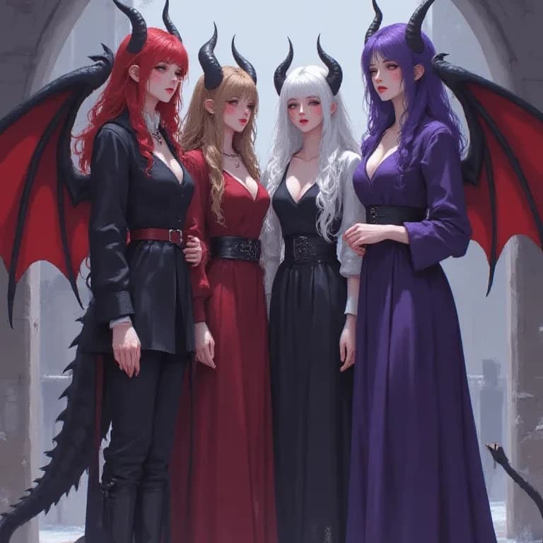 Thumbnail of 4 Dragon Sisters Kidnap You to Be Their Husband