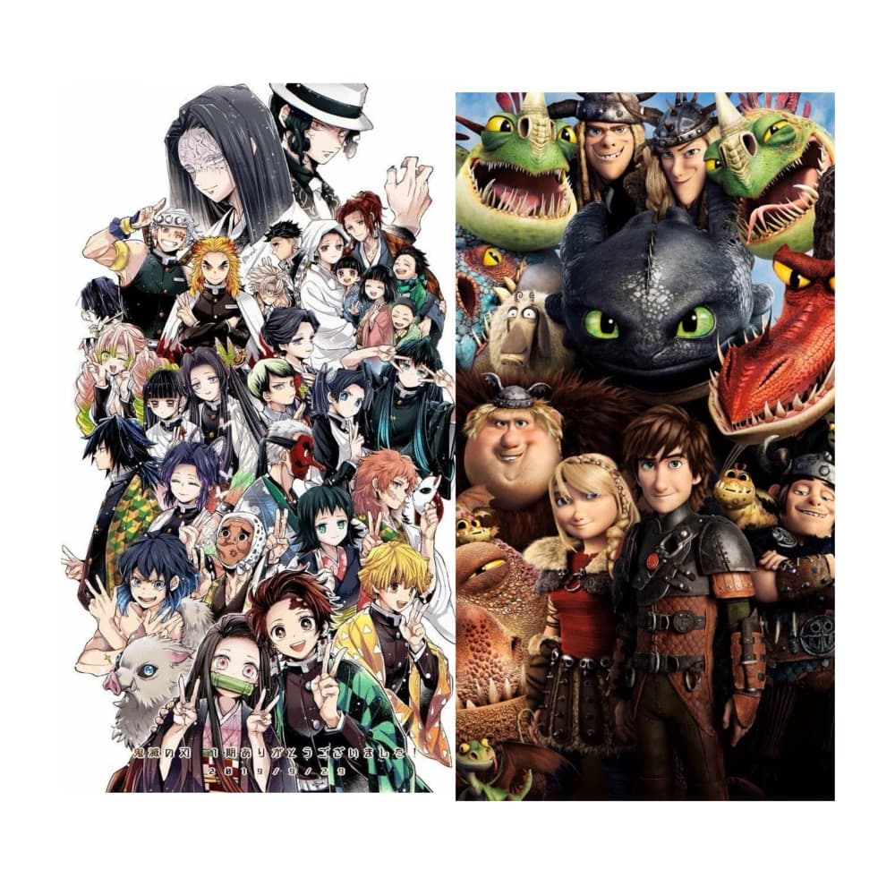 Thumbnail of How to train your dragon and KNY