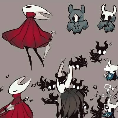 Thumbnail of Hornet, Kin, The Hollow Knight, and Little Ghost