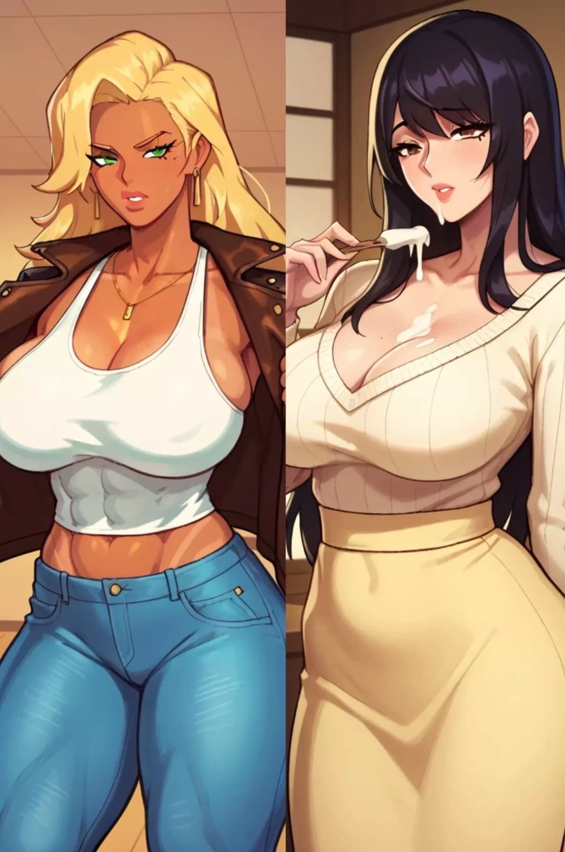 Thumbnail of Mom and hes futanari girlfriend