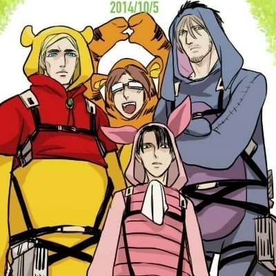 Thumbnail of Ханджи, Майк, Леви и Эрвин