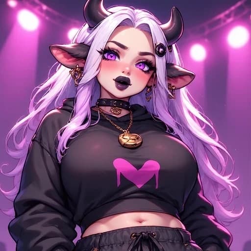 Thumbnail of A gothic cow girl at the party