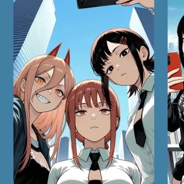 Thumbnail of Power, Makima and Kobeni from Chainsawman 