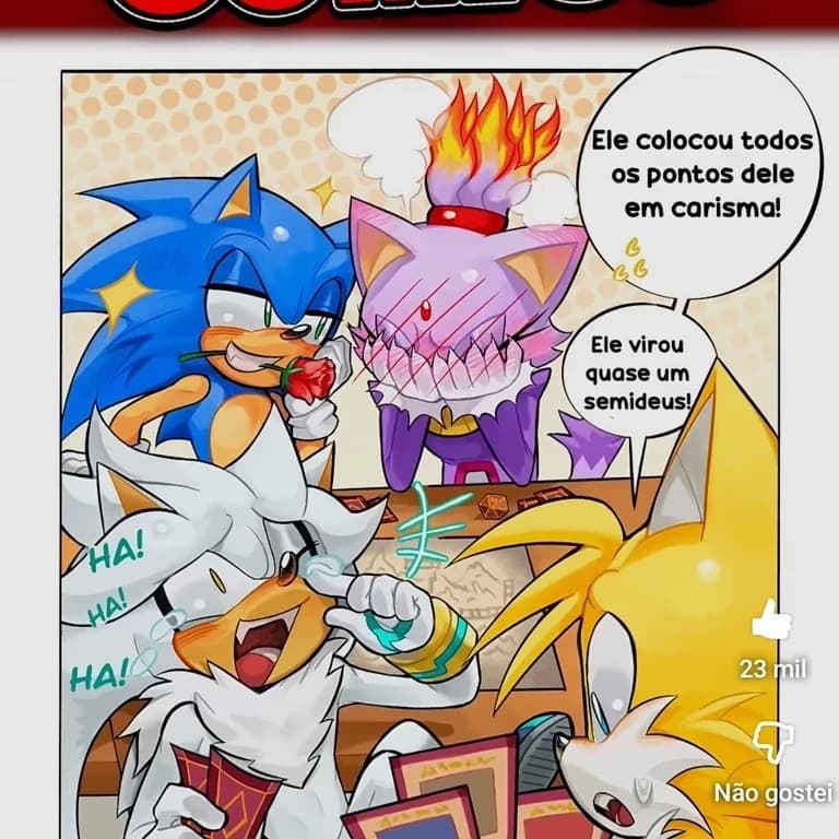 Thumbnail of Sonic playing cards with his friends
