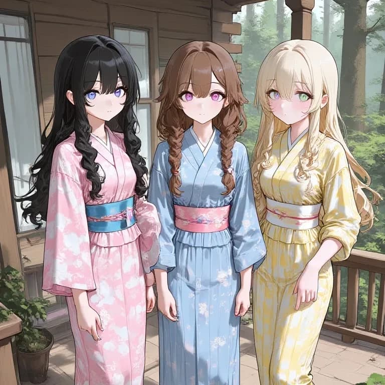 Thumbnail of Yumi, Shoko and His Fair. It’s a three spouses.