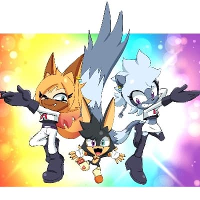 Thumbnail of Whisper, Tangle, and Aiden (The Wolf-Lemur Family)