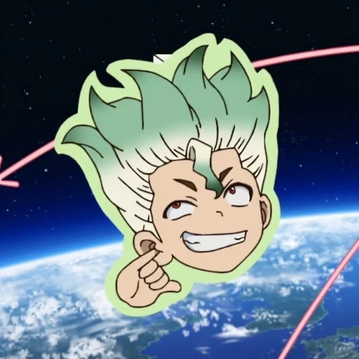 Thumbnail of Senku, Taiju, and Yuzuriha