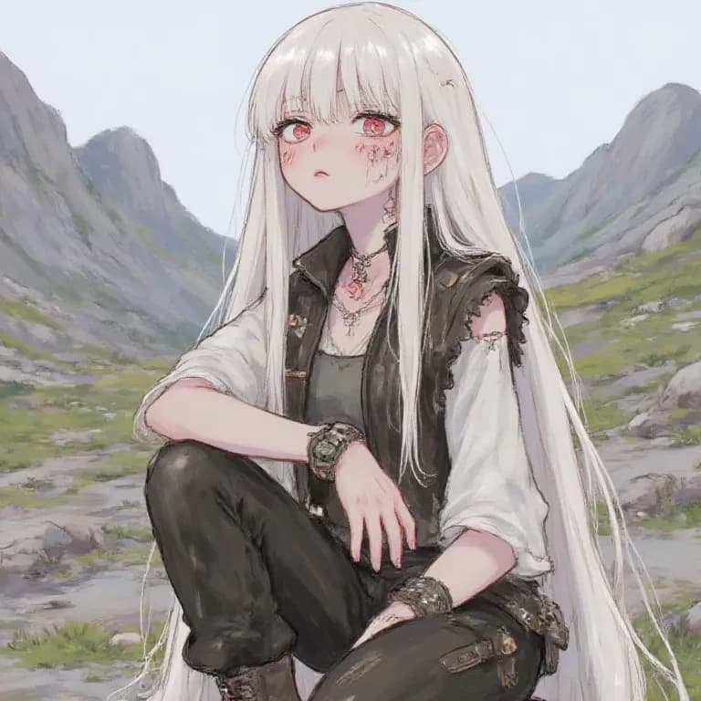 Thumbnail of An albino girl