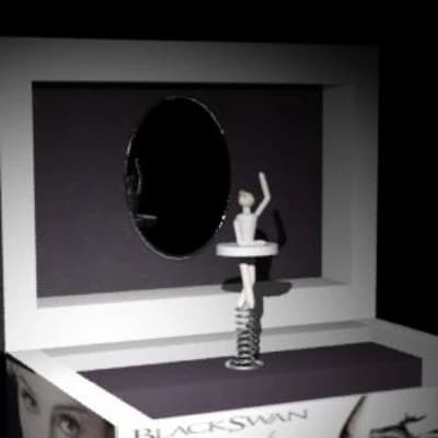 Thumbnail of Ballet dancing doll in a wind-up music box