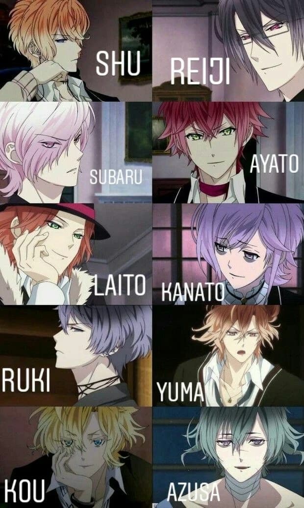 Thumbnail of Os seis irmãos sakamaki ( Shu, reiji, ayato, kanato , laito e  Subaru).