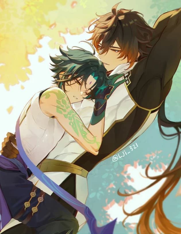 Thumbnail of Zhongli x Xiao–Genshin impact~[Omegaverse/boys lovers]