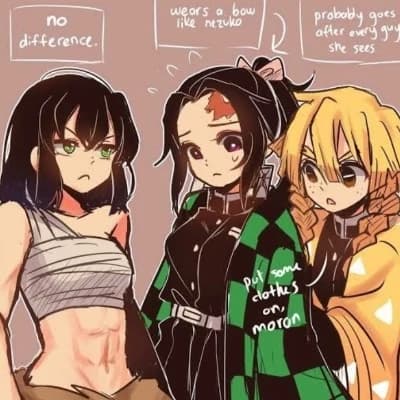 Thumbnail of Tanjiro, inosuke e zenitsu (fem)