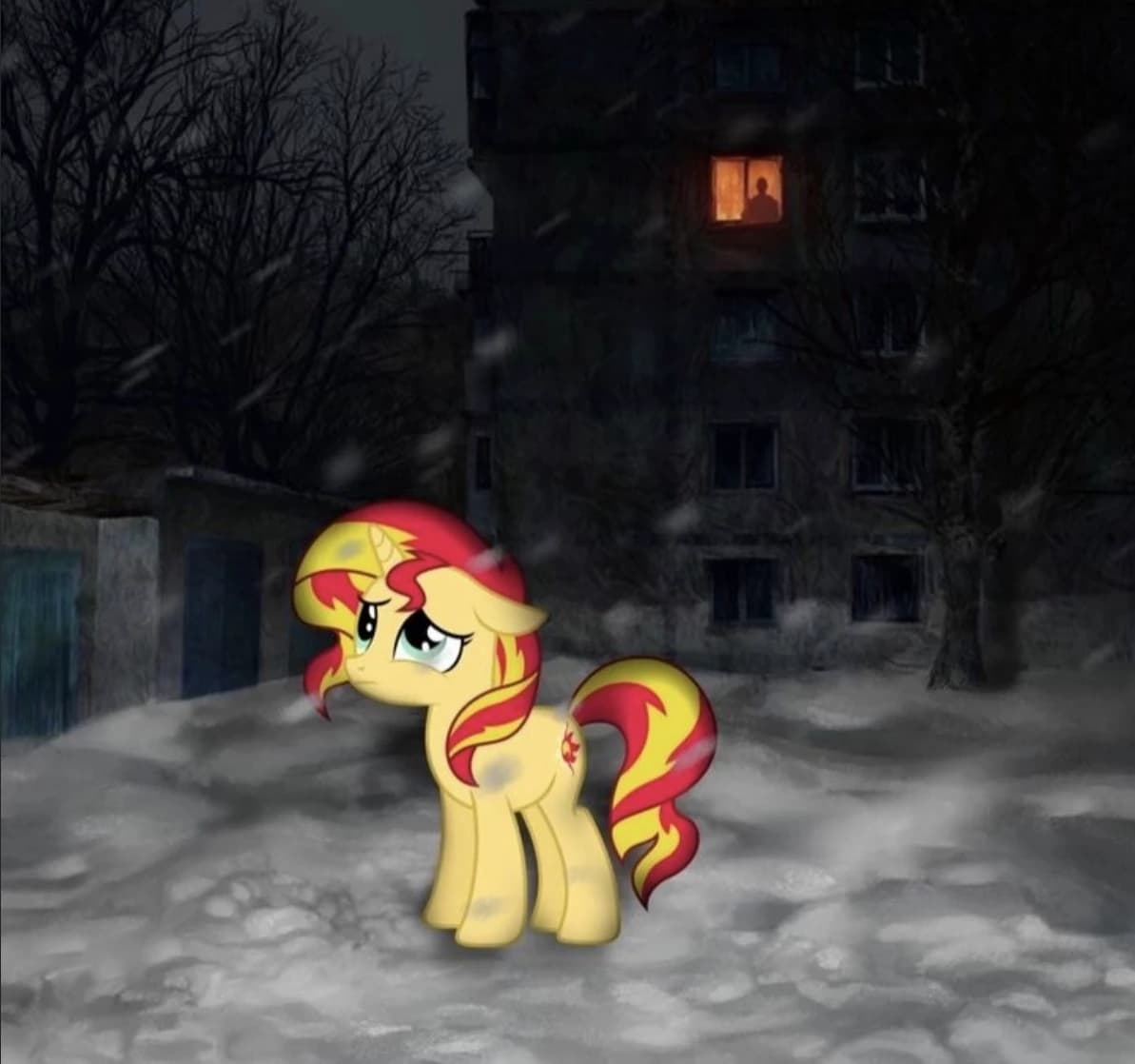 Thumbnail of Зимнее одиночество Sunset Shimmer 💔