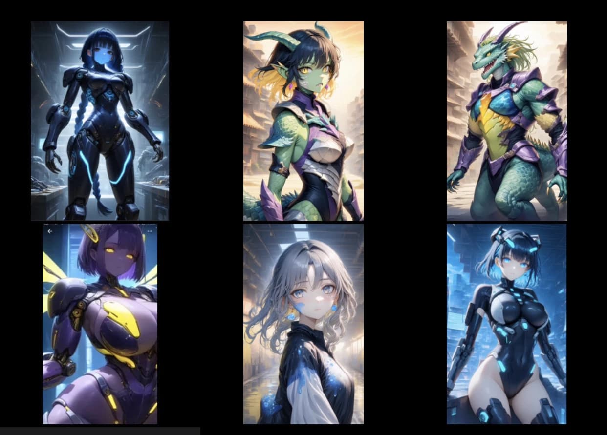Thumbnail of The Galactic Phoenix Crew (Corva, Iguila, Drago, Chrysala, Glorbila, Skylar)