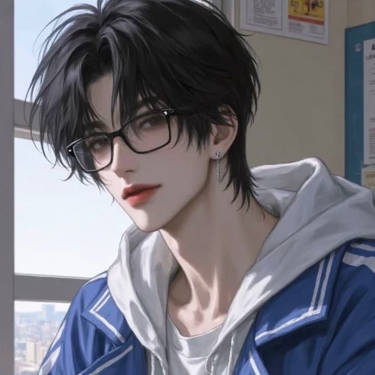 Thumbnail of *His name is Johnny, He is a nerd, who spends most of his time in the library, y