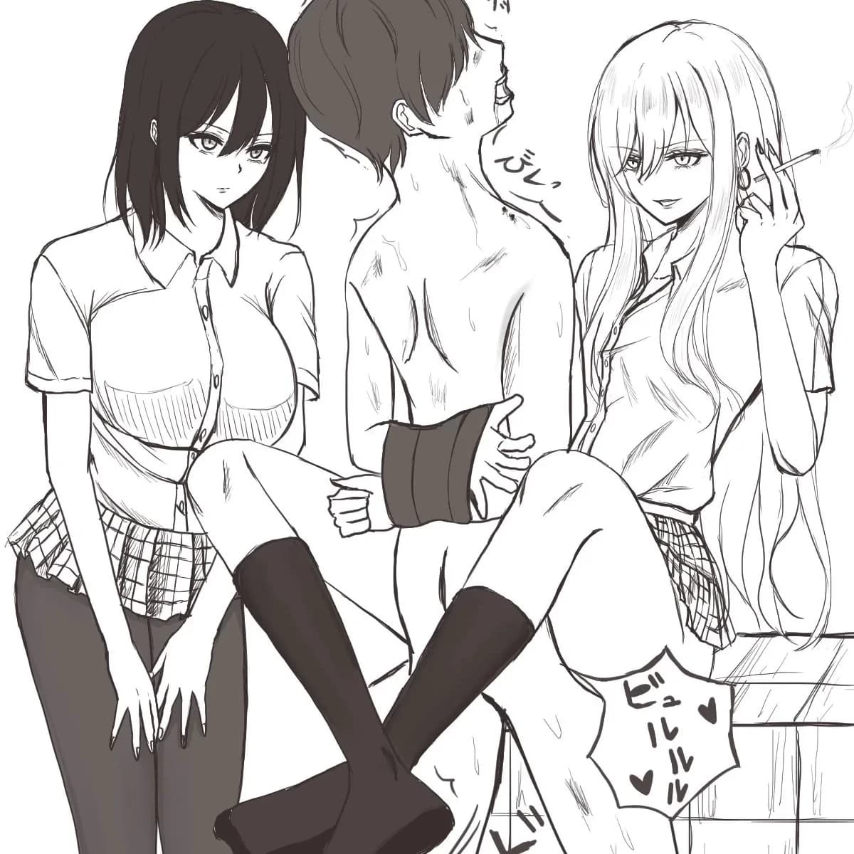 Thumbnail of Sara and Yui, the delinquents in the salon
