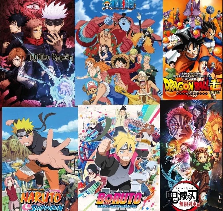 Thumbnail of Goku and Boruto and Naruto and Deku and Luffy and Tanjiro and Gojo