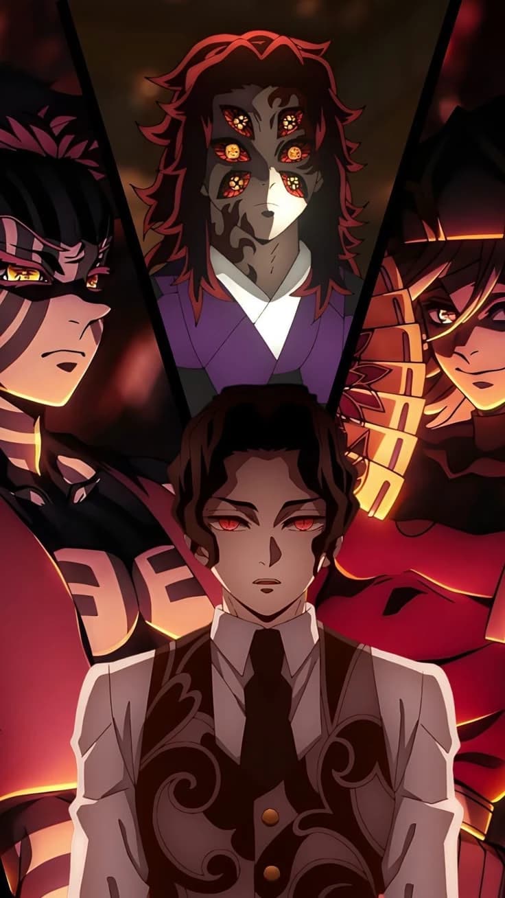 Thumbnail of Muzan and the first three upper moons