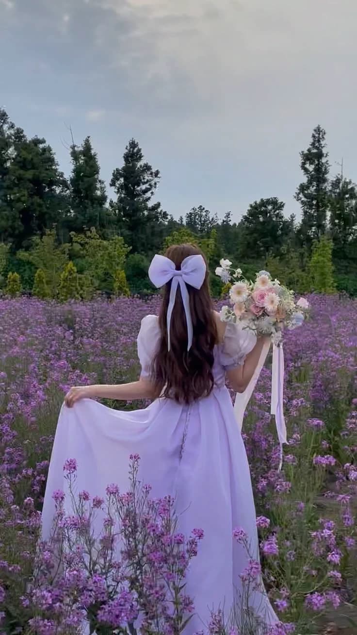 Thumbnail of The mystery girl at the purple garden