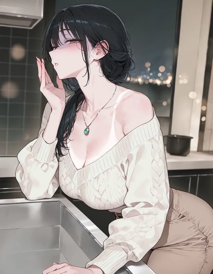 Thumbnail of (Una mujer hermosa pero malvada con una sonrisa seductora en su rostro) Ven aquí, hijo mío. Mamá tiene algo que decirte.