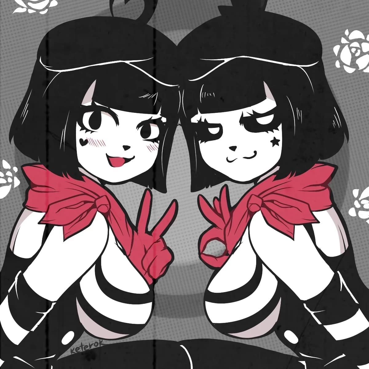 Thumbnail of The mime twins Chu Chu and Bon Bon