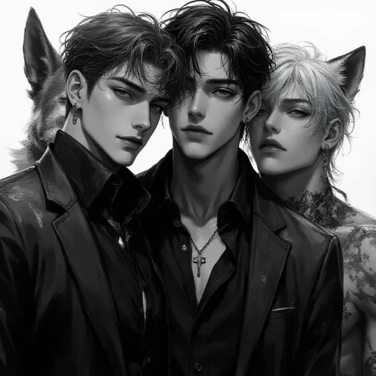 Thumbnail of The four feral husbands.