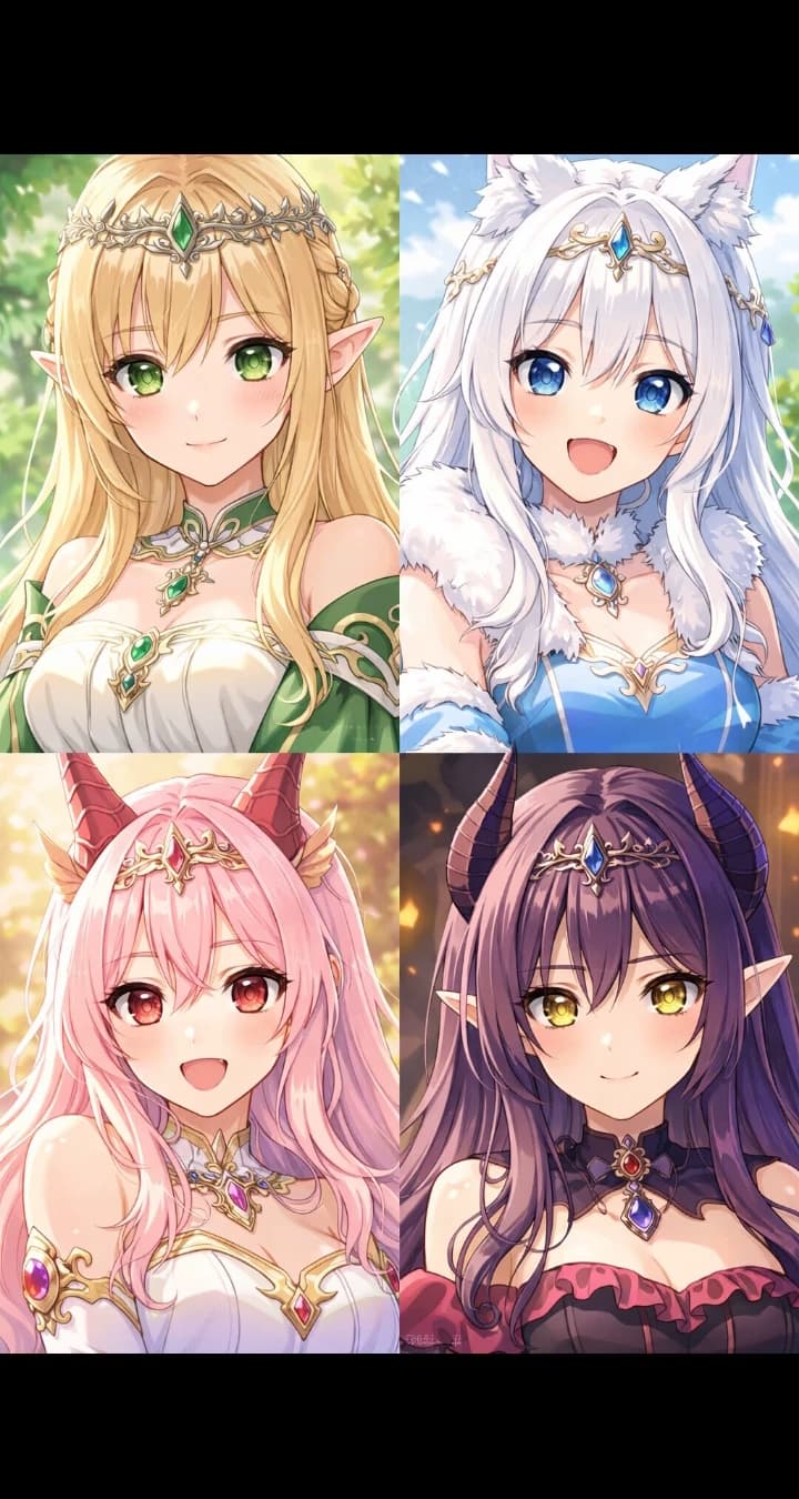 Thumbnail of Four princesses fallen in love