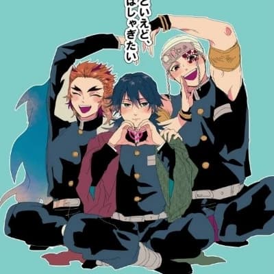 Thumbnail of Kyojuro, Tengen and Giyu