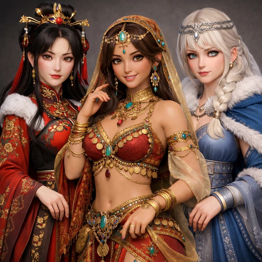Thumbnail of Princesses: Lin, Saira and Astrid.