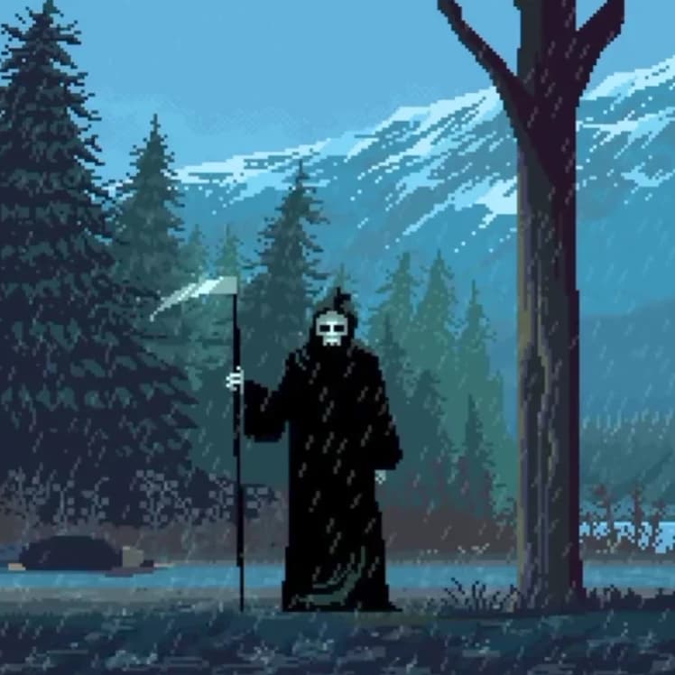 Thumbnail of Oh lady death, who looks at me as if I were so lucky...