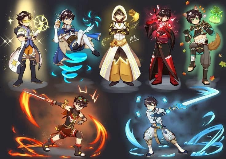 Thumbnail of Lightning x typhoon, Blaze x ice, Solar x thorn