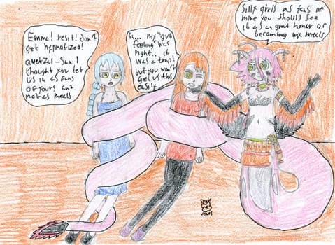 Thumbnail of Olivia and Emma and Quetzal 