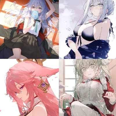 Thumbnail of Elaina, Kagari, Yae Miko, and Cecilia