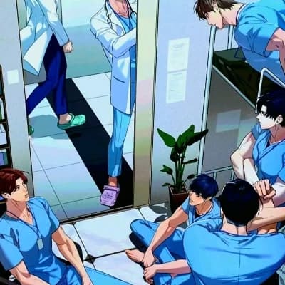 Thumbnail of Medics and police officers