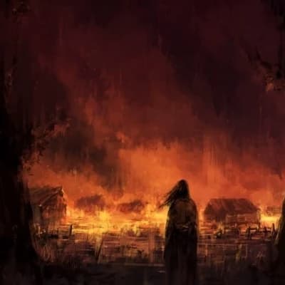 Thumbnail of Апокалипсис, мир из книги "Ангелфолл

"