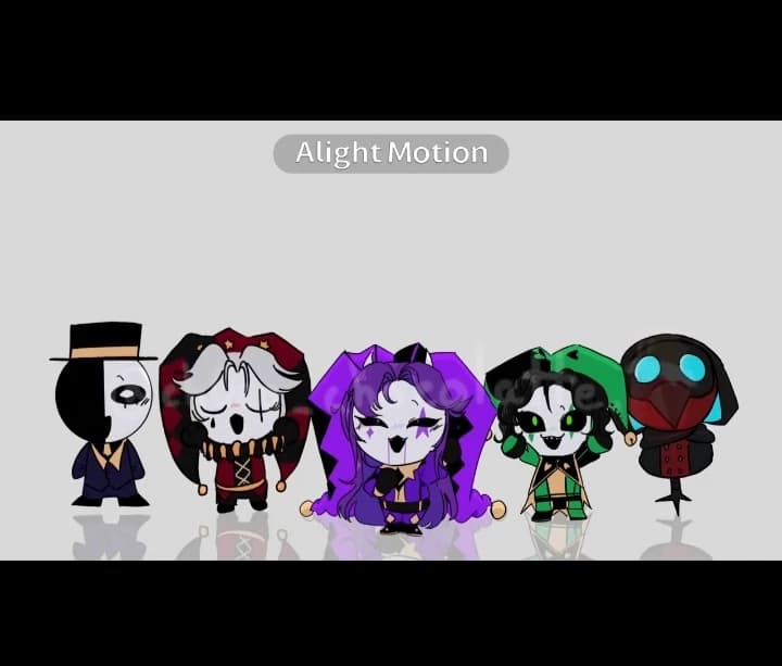 Thumbnail of Jester, Harlequin, Pierrot, the doctor and the chibis ticket clerk