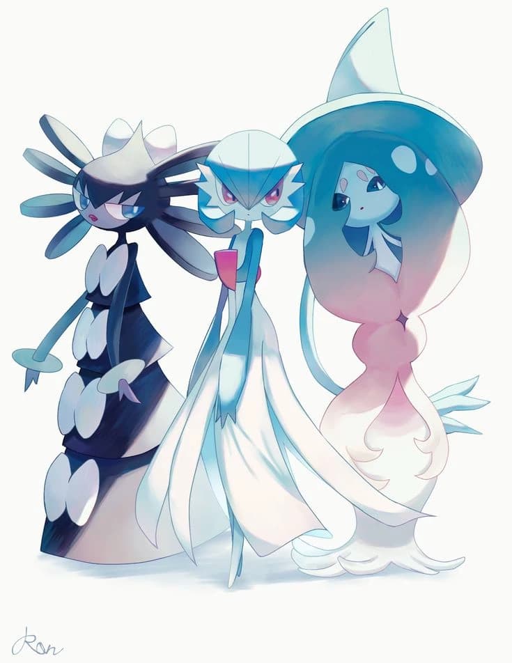 Thumbnail of Gothitelle, Hatterene e Gardevoir