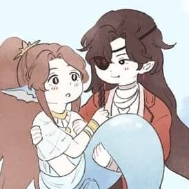 Thumbnail of Hua Chen (pirate, ship captain) and Xie Lian (merman, prince of the underwater kingdom)