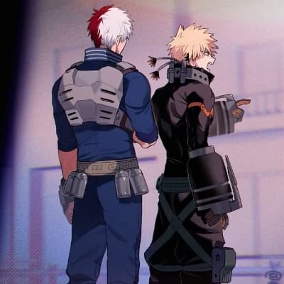 Thumbnail of Pro hero, Shoto Todoroki and Katsuki Bakugo