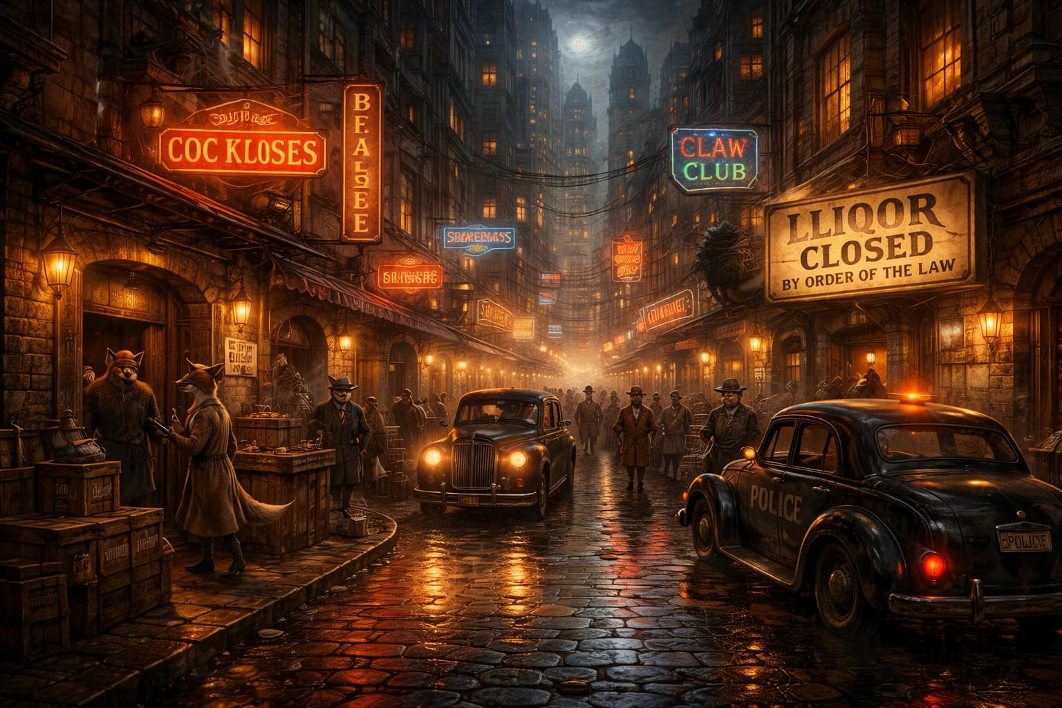 Thumbnail of A world where there were only cats and dogs, 1920s era.