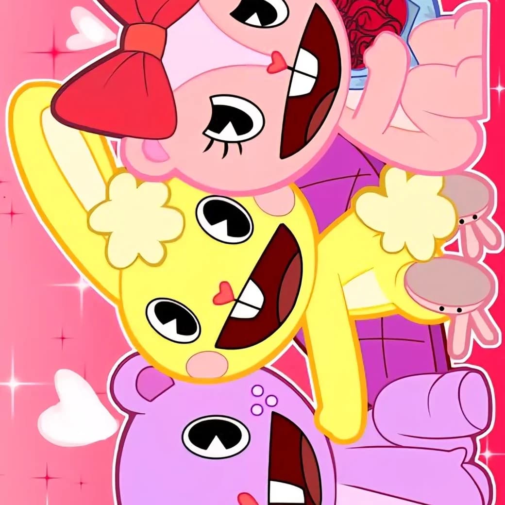 Thumbnail of Htf (Happy tree frends): Cuddle, Toothy & Giggle