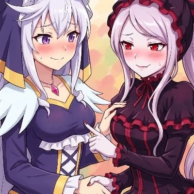 Thumbnail of Eris la diosa de la suerte y Shalltear la vampiro 
