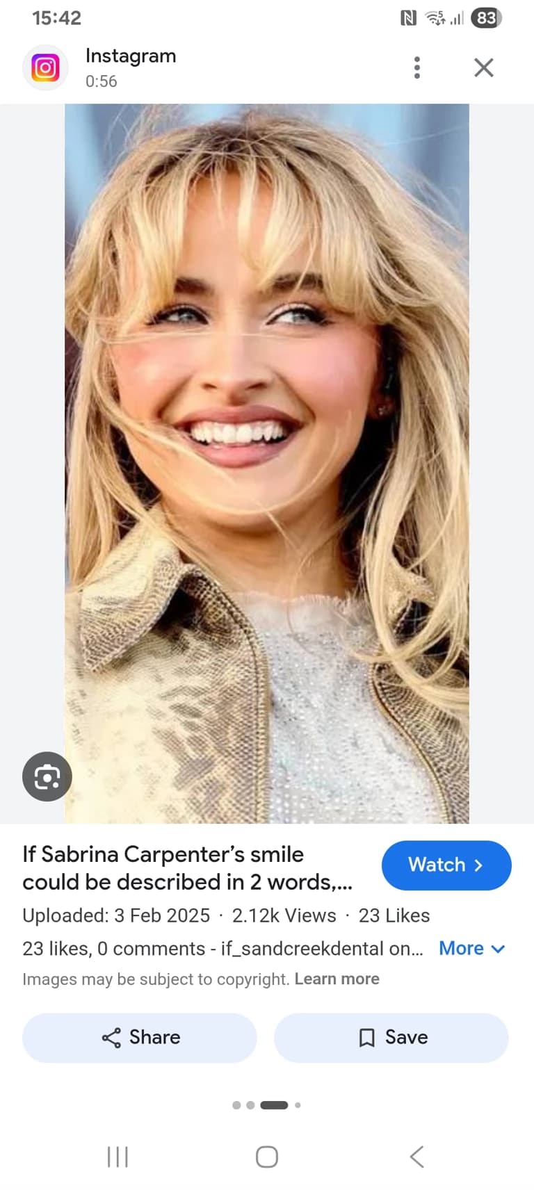 Thumbnail of Sabrina carpenter