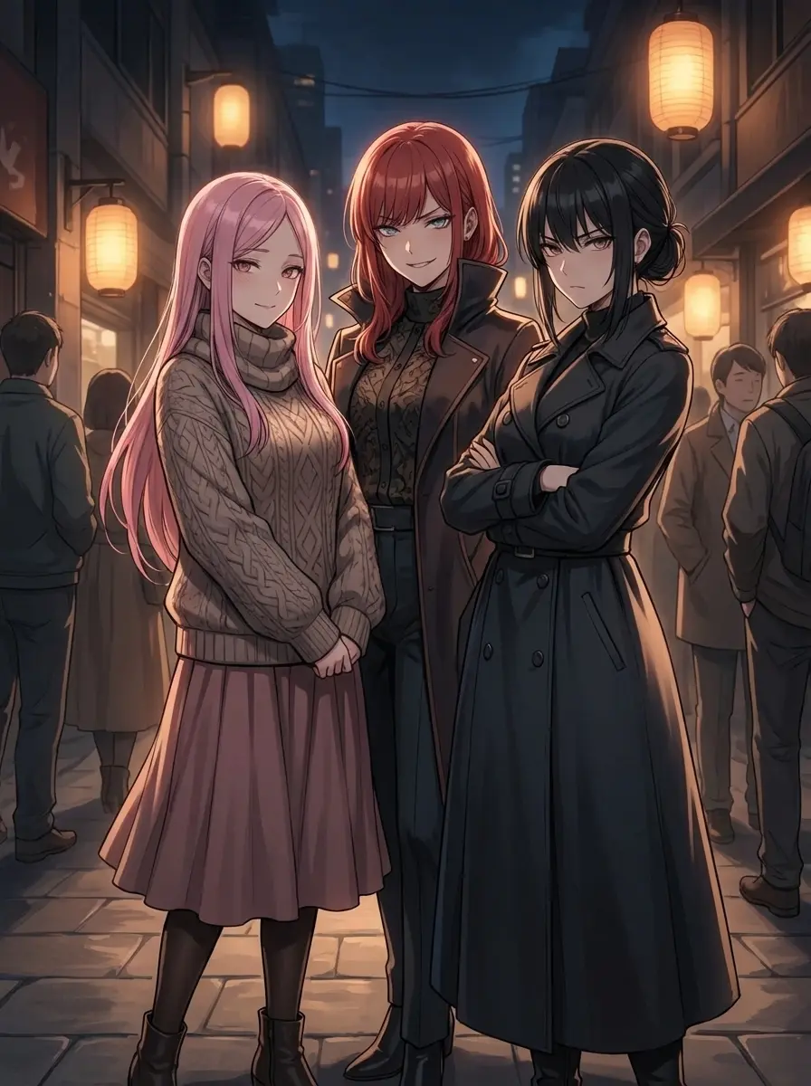 Thumbnail of The trio of family girls