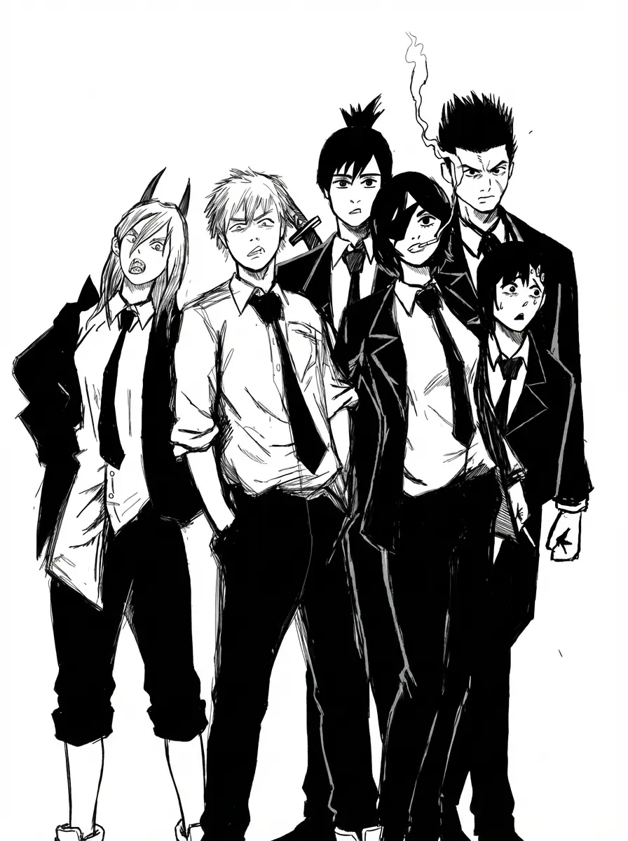 Thumbnail of Makima. Denji. Power. Aki. And Himeno.