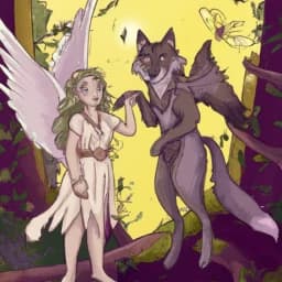Thumbnail of Lesbian Wolf and Winged Cat (NSFW)