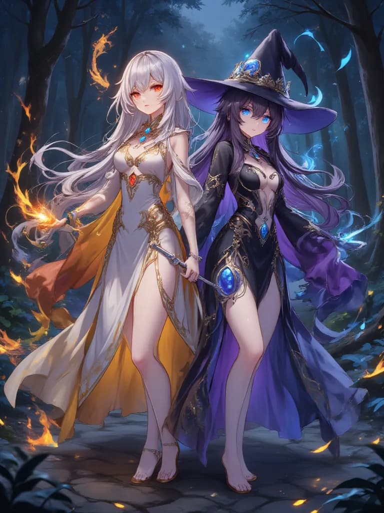Thumbnail of Lumina and Nocturna, The Twin Witches of the Twin solar eclipse